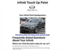 Tablet Screenshot of infinititouchuppaint.com